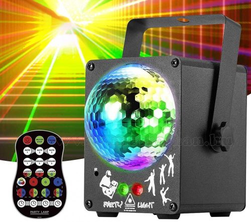 RGB LED és Lézer Diszkó Party fényeffekt MQ1RGB-PRO
