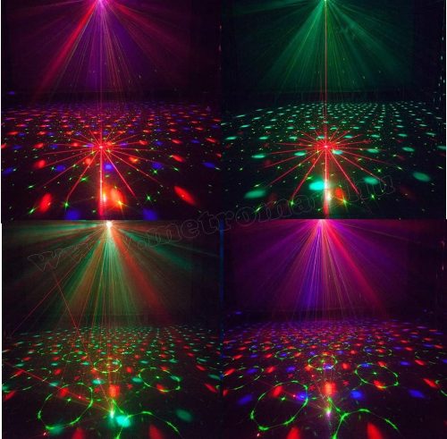 RGB LED és Lézer Diszkó Party fényeffekt MQ1RGB-PRO
