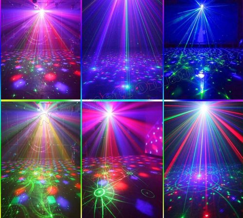 RGB LED és Lézer Diszkó Party fényeffekt MQ1RGB-PRO