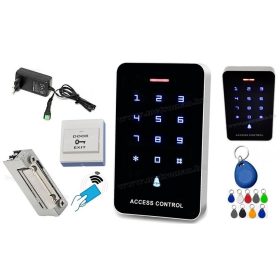   Érintőgombos komplett Kártyás és kódzáras Beléptető szett mágneszárral RFID-M226 EX