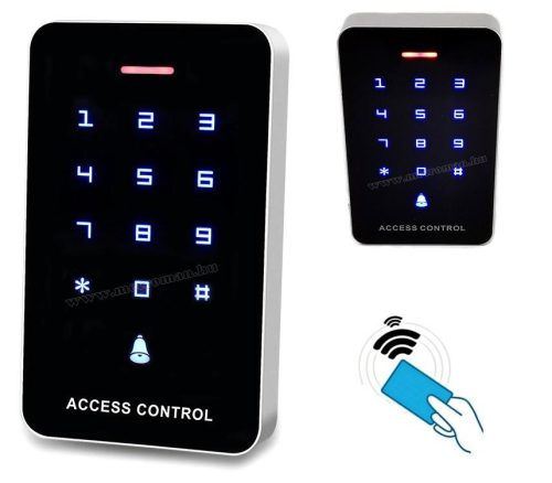 Érintőgombos komplett Kártyás és kódzáras Beléptető szett mágneszárral RFID-M226 EX