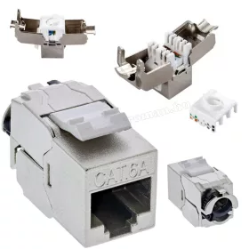   Szerszám nélkül szerelhető RJ45 csatlakozó aljzat MRJ10CAT6A