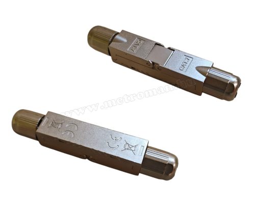 Szerszám nélkül szerelhető RJ45-RJ45 UTP kábel toldó csatlakozó MRJ45CAT7T