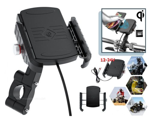 Kormányra szerelhető motoros telefontartó és vezeték nélküli telefon töltő MRP5914