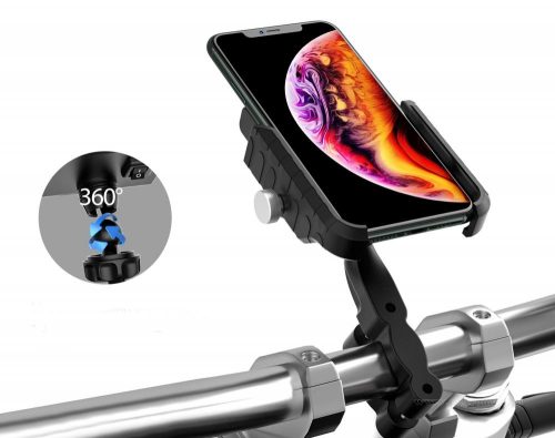 Kormányra szerelhető motoros telefontartó és vezeték nélküli telefon töltő MRP5914