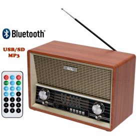   Asztali retro rádió és USB/SD MP3 Bluetooth Multimédia Zenelejátszó RRT 4B