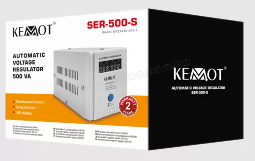 Automata hálózati feszültség stabilizátor 230V Kemot SER-500S