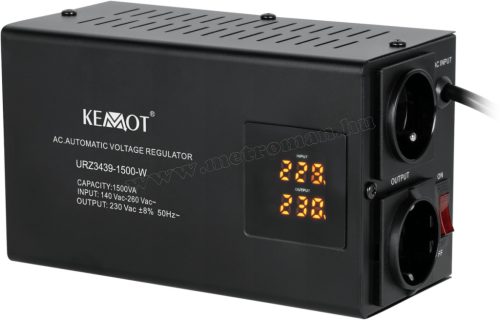 Automata hálózati feszültség stabilizátor 230V Kemot SER-1500W