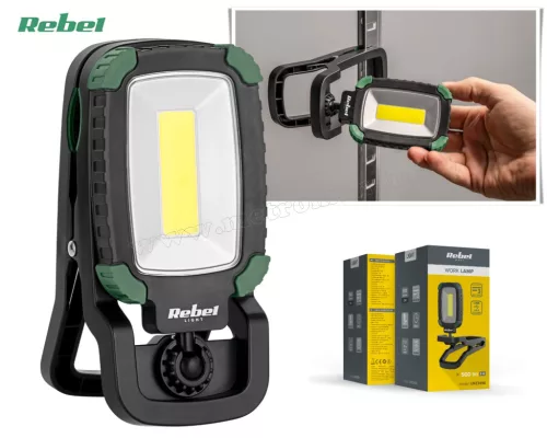 Csíptethető akkumulátoros COB LED munkalámpa MRZ3496