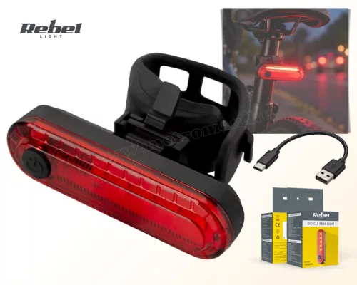 Újratölthető kerékpár hátsó lámpa Rebel MRZ3499USB