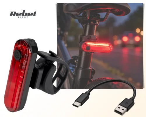 Újratölthető kerékpár hátsó lámpa Rebel MRZ3499USB