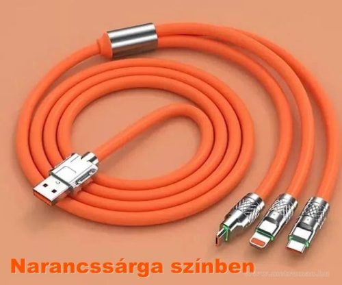 Univerzális Micro-USB  USB-C és iPhone Lightning telefon töltőkábel 3IN1-120W