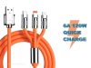 Univerzális Micro-USB  USB-C és iPhone Lightning telefon töltőkábel 3IN1-120W