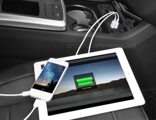 Autós beépíthető vízmentes USB töltő aljzat voltmérővel MS37B-2XUSD