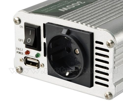 Feszültségátalakító, inverter, 12/230V 300/600 Watt, SAI 600 USB