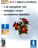 LED-es mikulásvirág dekoráció SCF 5