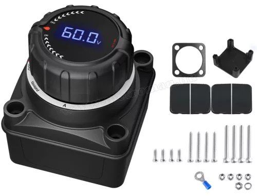 Digitális áramtalanító kapcsoló voltmérővel 5-60 Volt 250Amper MDS-611