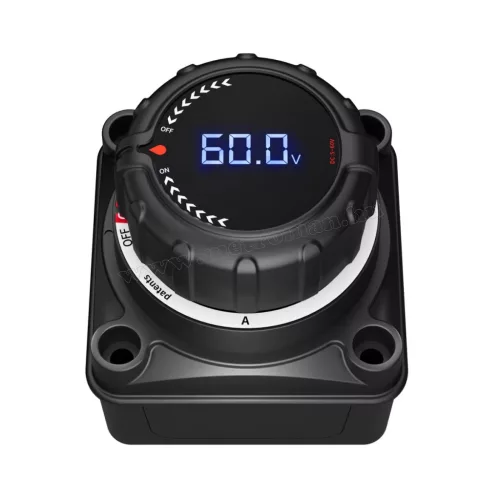Digitális áramtalanító kapcsoló voltmérővel 5-60 Volt 250Amper MDS-611