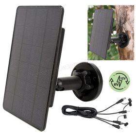   Napelemes töltő beépített akkumulátorral 5V USB, 6V és 12V GreenHouse P13-Solar