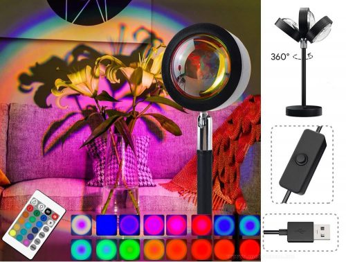 Naplemente LED lámpa hangulatvilágítás MT002USB