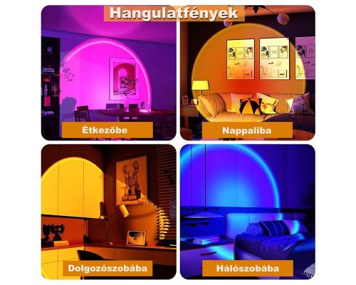Naplemente LED lámpa hangulatvilágítás MT002USB