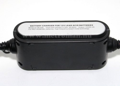 Intelligens automata akkumulátor töltő, csepptöltő, 12 V/2A Carstel 01.80.028