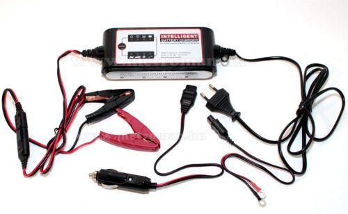 Intelligens automata akkumulátor töltő, csepptöltő, 12 V/4A Carstel 01.80.048