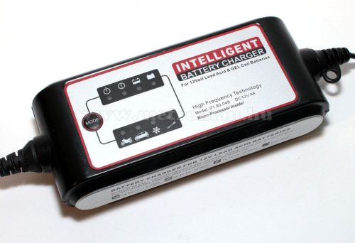 Intelligens automata akkumulátor töltő, csepptöltő, 12 V/4A Carstel 01.80.048