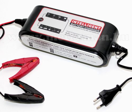 Intelligens automata akkumulátor töltő, csepptöltő és tápegység 12 V/8A Carstel 01.80.088