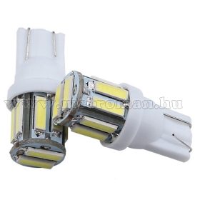 Autós LED izzó 10 db SMD LED-del fehér, T1010SMD7014F