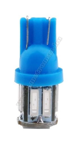 Autós LED izzó 10 db SMD LED-del kék, T1010SMD7014K