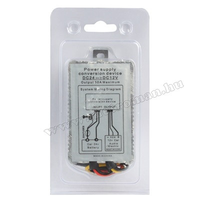 Feszültségátalakító , konverter DC-DC  24/12 Volt , 5 Amper