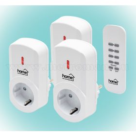   Távirányítós hálózati aljzat, konnektor szett, 3 db-os TH 1013