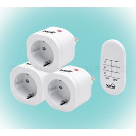   Távirányítós hálózati aljzat, konnektor szett, 3 db-os TH 3013