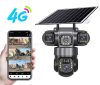 Napelemes 4G IP kamera, mobilnetes SIM kártyás kültéri biztonsági kamera MTS28-4G-EU-PTZ-SOLAR TRI-CAM V380PRO
