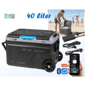   Autós kompresszoros Akkus Hűtőláda Fagyasztóláda 40L TSA6002BT DC12/24V AC 230V + akku mód