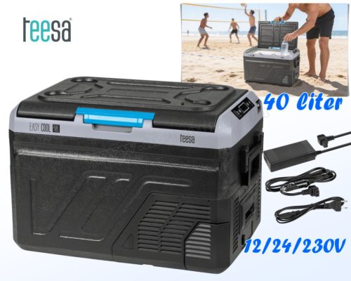 Autós kompresszoros Hűtőláda Fagyasztóláda 40L TEESA6003 DC12/24V AC 230V