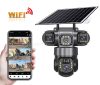 Napelemes Wifi kamera, Vezeték nélküli kültéri megfigyelő kamera MTS28-WIFI-PTZ TRI-CAM V380PRO