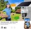 Napelemes 4G IP kamera, mobilnetes SIM kártyás kültéri biztonsági kamera MVC3-2MP-4G-PTZ-SOLAR V380PRO