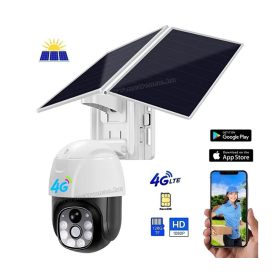   Napelemes 4G IP kamera, mobilnetes SIM kártyás kültéri biztonsági kamera MTVC8-2MP-4G-PTZ-SOLAR V380PRO