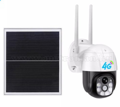 Napelemes 4G IP kamera, mobilnetes SIM kártyás kültéri biztonsági kamera MTVC9-2MP-4G-PTZ-SOLAR V380PRO