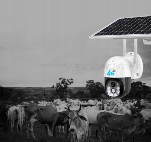 Napelemes 4G IP kamera, mobilnetes SIM kártyás kültéri biztonsági kamera MTVC9-2MP-4G-PTZ-SOLAR V380PRO