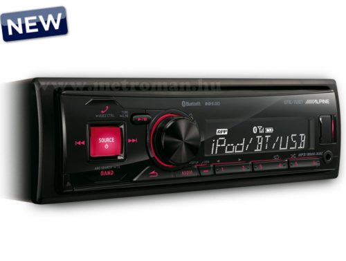 USB MP3 Bluetooth autórádió fejegység, Alpine UTE-72BT