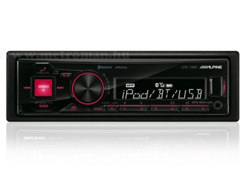 USB MP3 Bluetooth autórádió fejegység, Alpine UTE-72BT