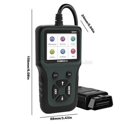 Kézi OBD2 autó diagnosztika műszer, hibakód olvasó V311