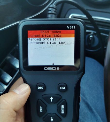 Kézi OBD2 autó diagnosztika műszer, hibakód olvasó V311