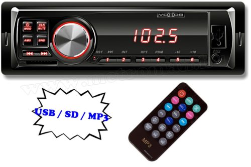 USB / SD MP3 autórádió, VoxBox VB 1000/RD