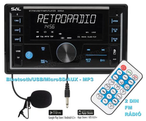 2 DIN Bluetooth USB/SD SMART autórádió Multimédia lejátszó VB5500