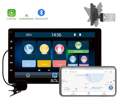 Bluetooth USB SD MP3 autórádió Multimédia lejátszó 9 colos érintőképernyővel VBX1000