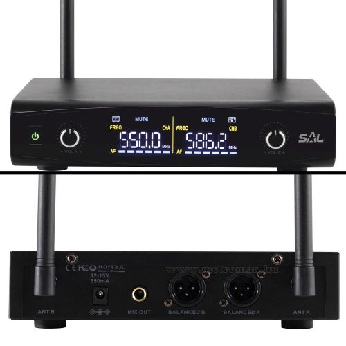 Vezeték nélküli mikrofon 2 db mikrofonnal MVN 600